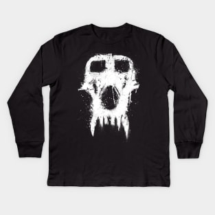 Baboon Skull Graffiti Kids Long Sleeve T-Shirt